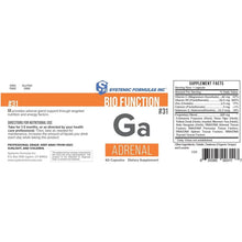 Load image into Gallery viewer, Systemic Formulas: #31 - Ga - ADRENAL