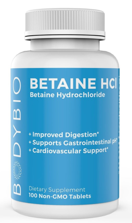 BodyBio - Betaine HCl - 100 tablets (324mg)