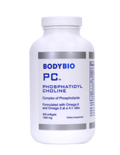 Load image into Gallery viewer, BodyBio PC (Phosphatidylcholine) - 300 SoftGels (1300mg)
