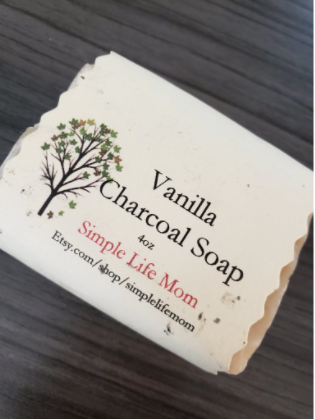 Simple Life Mom - Vanilla Charcoal Soap 4oz